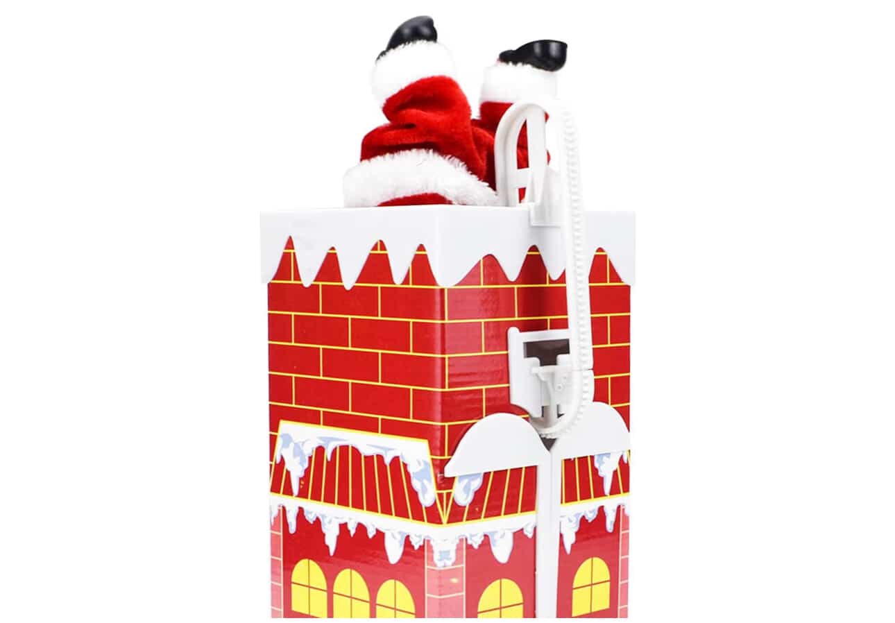 Santa Trepando la Chimenea – Adorno Navideño Animado con Movimiento