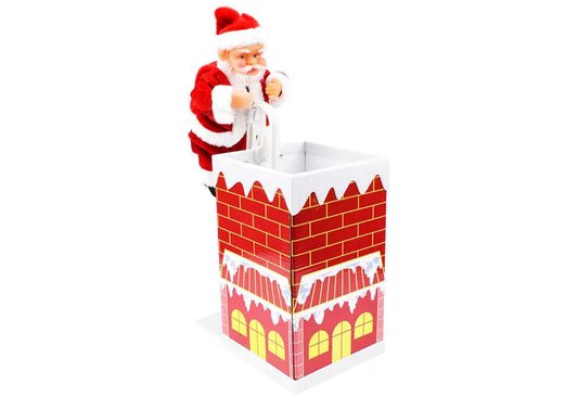 Santa Trepando la Chimenea – Adorno Navideño Animado con Movimiento