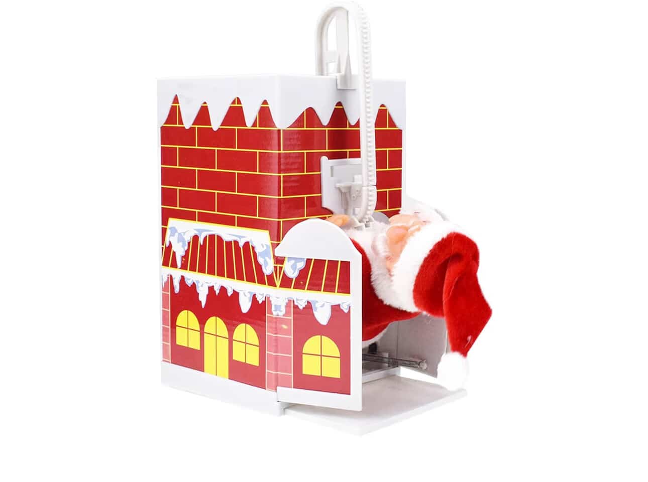 Santa Trepando la Chimenea – Adorno Navideño Animado con Movimiento