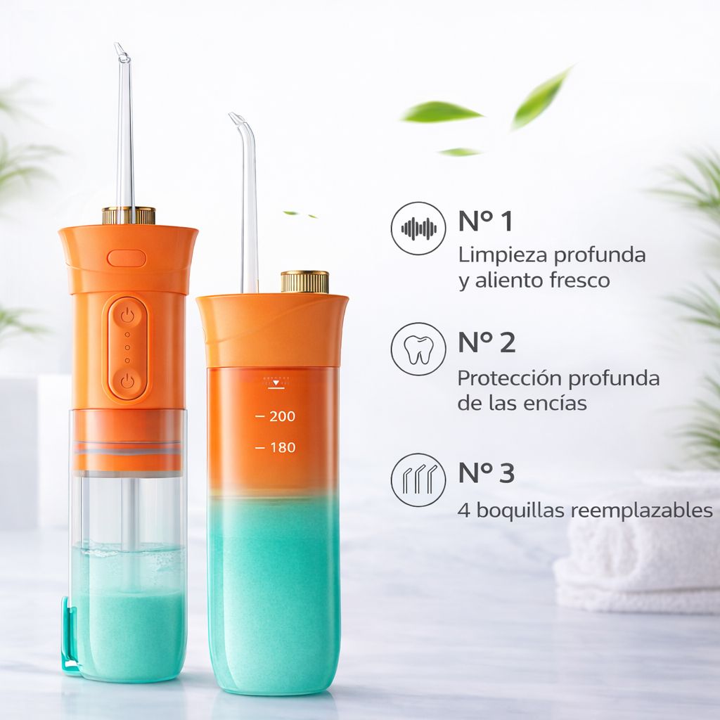 Combo Sonrisa Premium – Carbón Activado + Irrigador Bucal